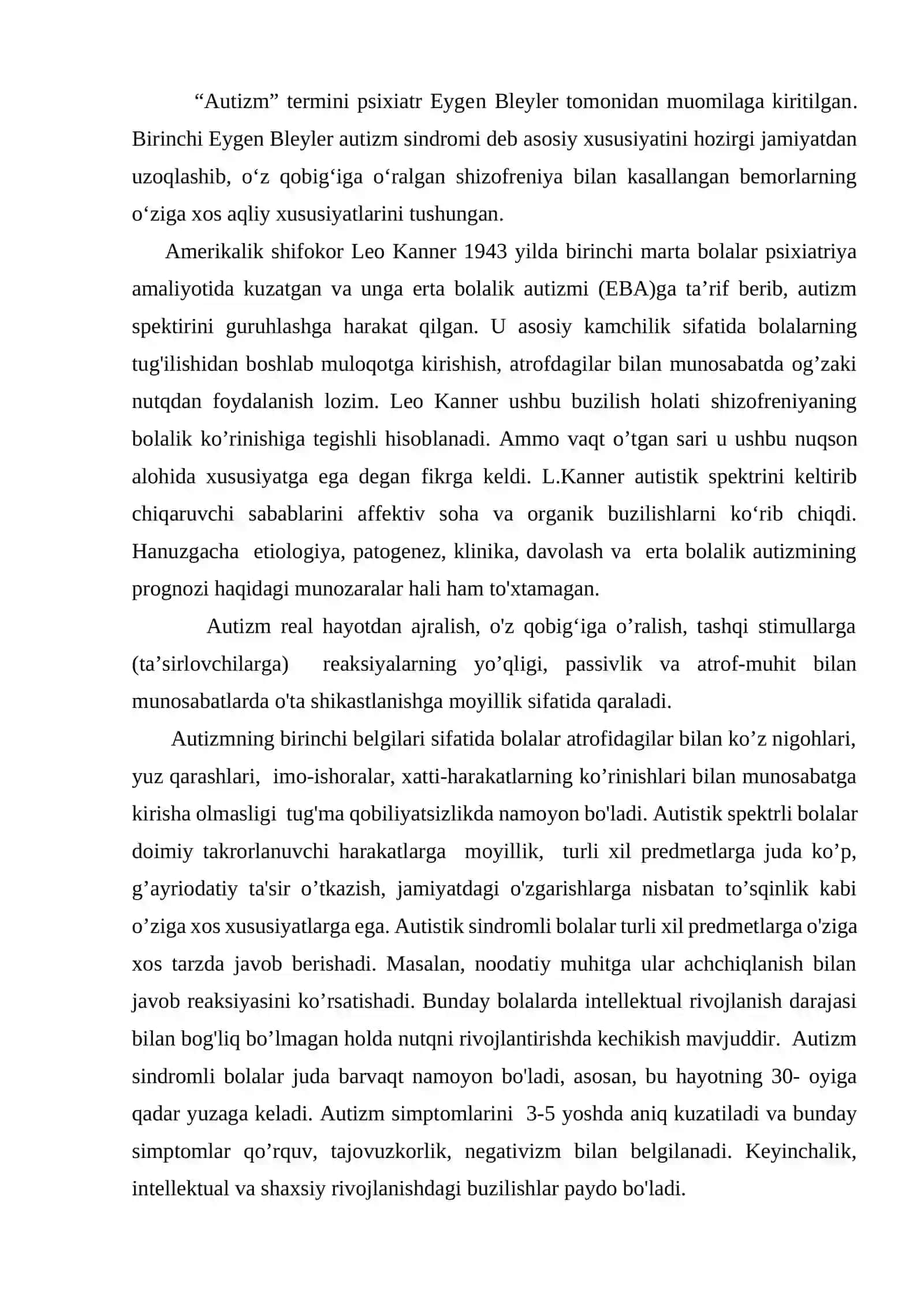 ILK YOSHDAGI BOLALARDA AUTIZM SINDROMI 2