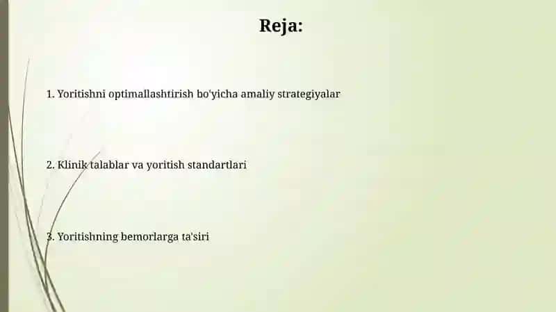 Kasalxona xonalarini yoritilganligining ahamiyati 2