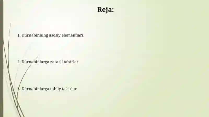 Dürnabinning asosiy elementlari 2