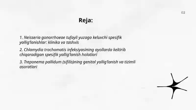 Ayollar jinsiy a'zolarining spesefik yallig'lanish kasalliklari 2