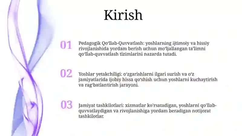Lider Va Tashkilotchi Yoshlarni Ijtimoiy Pedagogik Qo‘Llab- Quvvatlash Mexanizmlarni Takomillashtirish 2