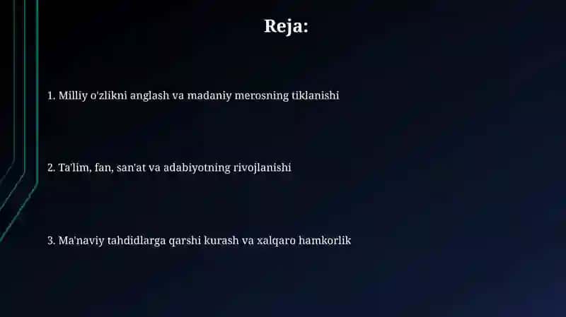 Mustaqillik davrida Özbekistondagi manaviy va madaniy rivojlanish 2