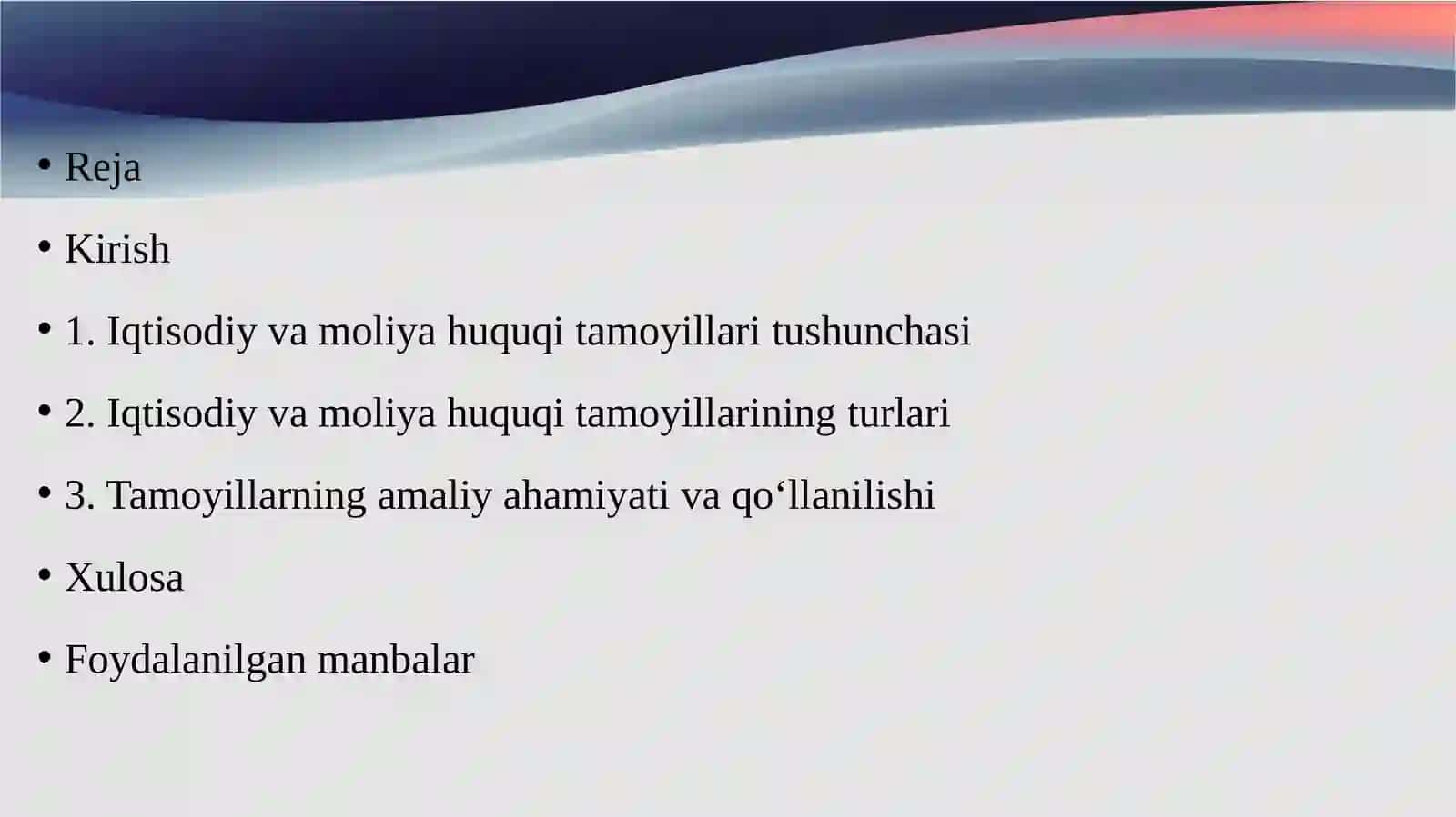 IQTISODIY VA MOLIYA HUQUQI TAMOYILLARI TUSHUNCHASI VA TURLARI 2