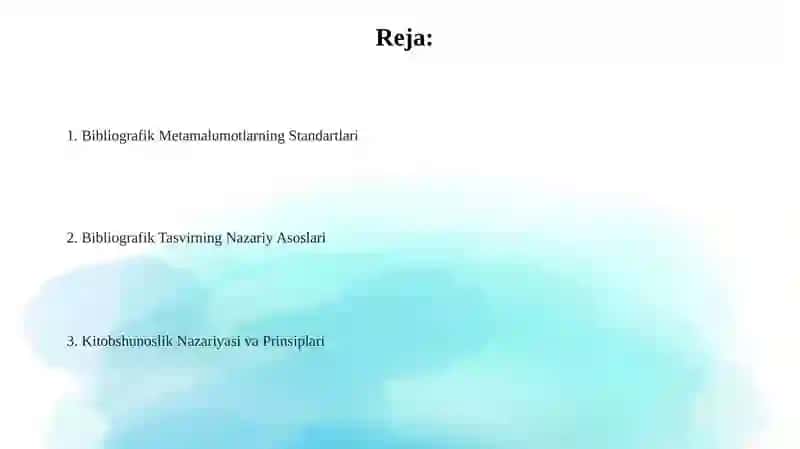 Bibliografik tasvirning nazariy asoslari 2