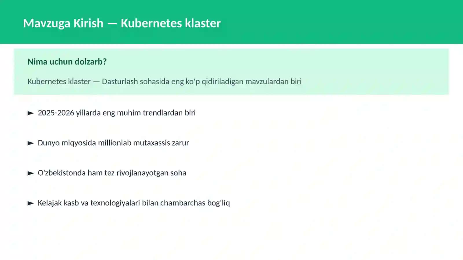 Kubernetes klaster 2