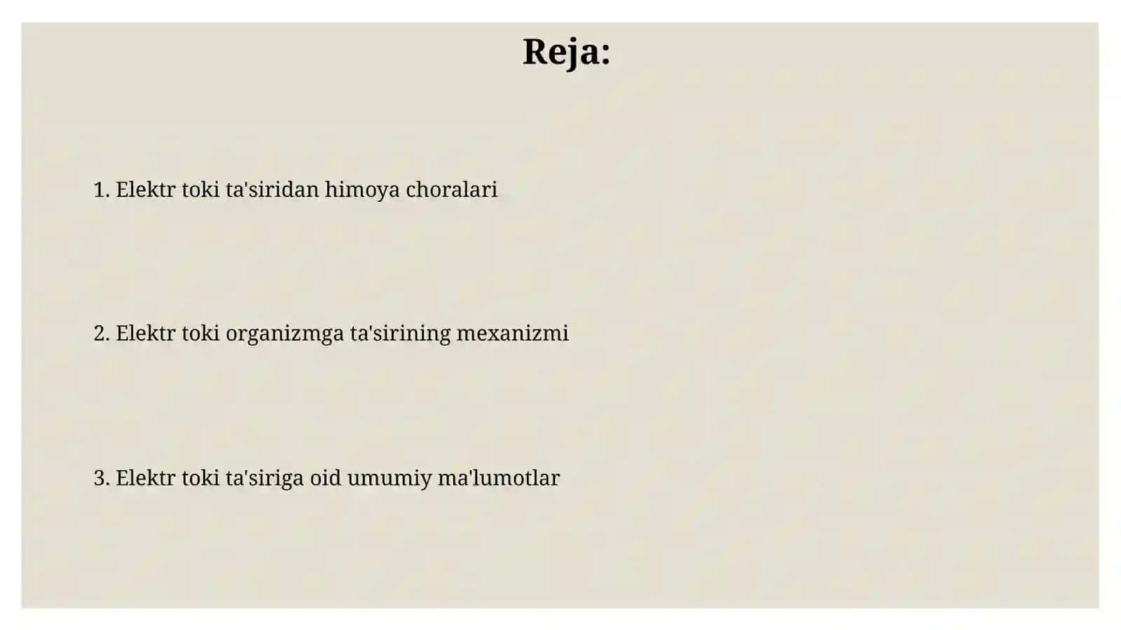 Elektir to'kini organizmga tasiri 2