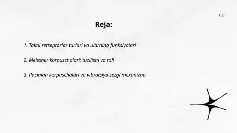 Taktil va harorat retsepsiyasi 2