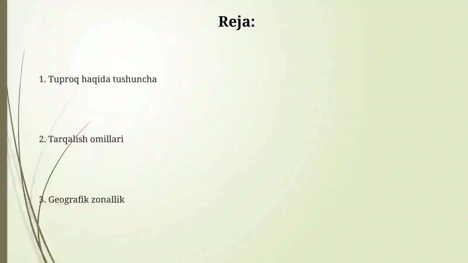 Tuproqlarning tarqalish qonuniyatlari 2