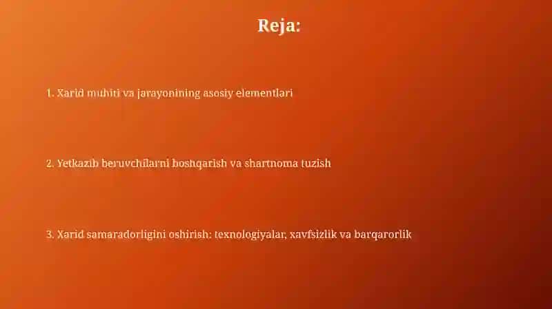 Xarid muhiti va Tizimiga Kirish 2