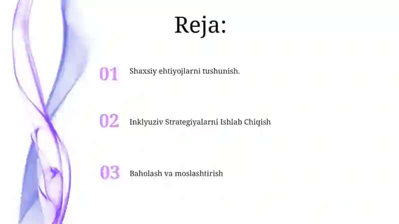 Inklyuziv ta'limni amalga oshirish jarayoni alohida yordamga muhtoj bolaning shaxsini rivojlanishining xususiyatlari 2