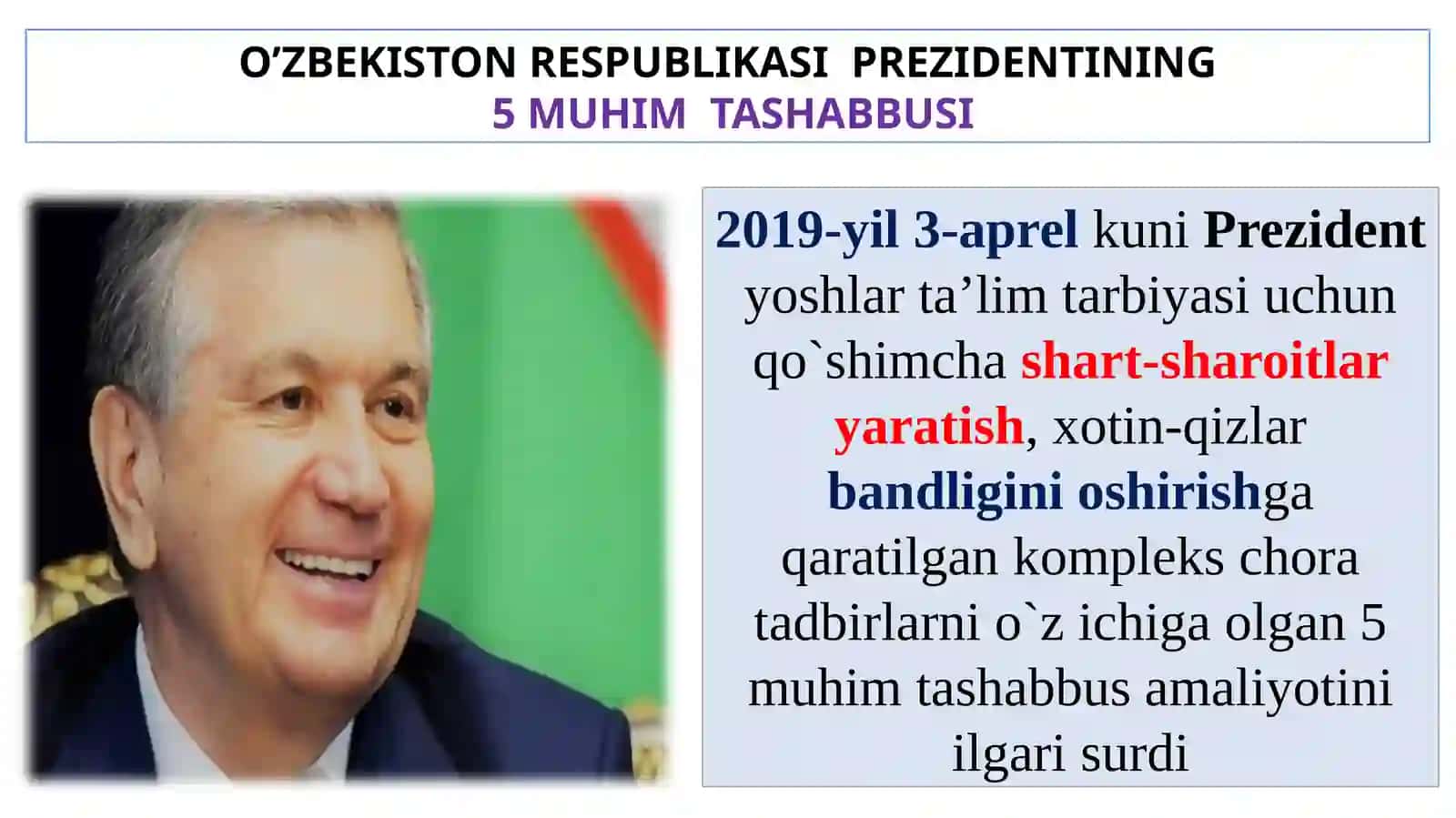O’zbekistonda amalga oshirilayotgan so’ngi islohotlar 2