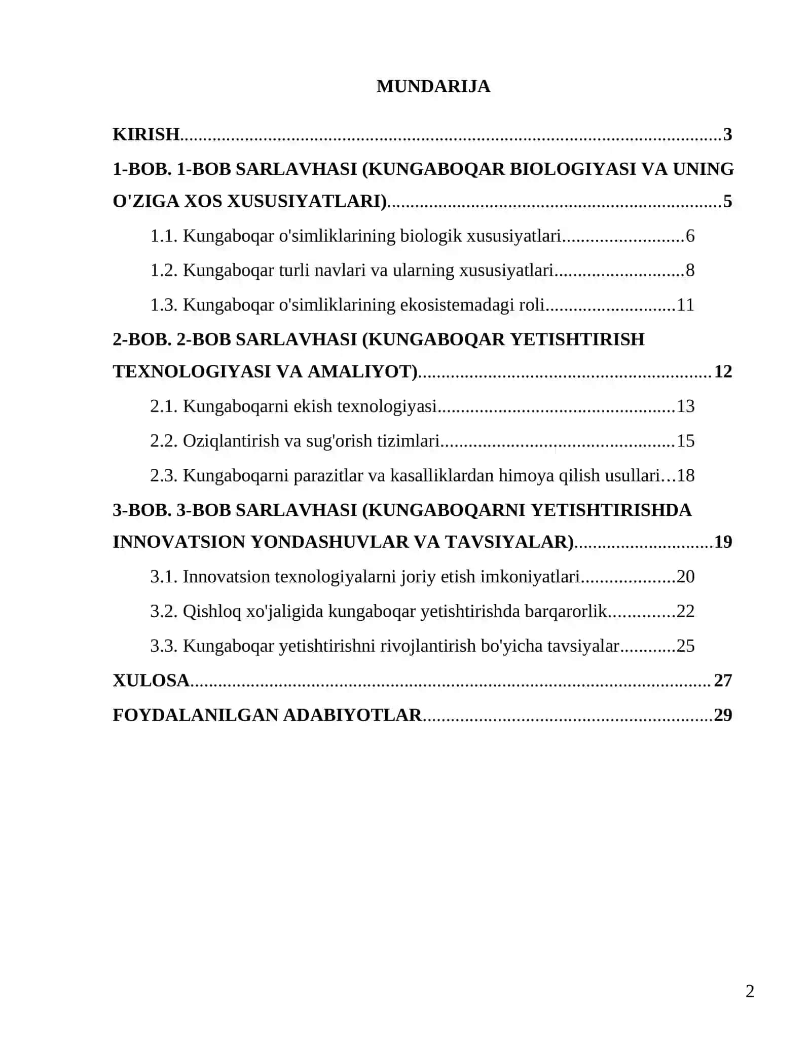 Kungaboqar biologiyasi va yetishtirish texnologiyasi 2