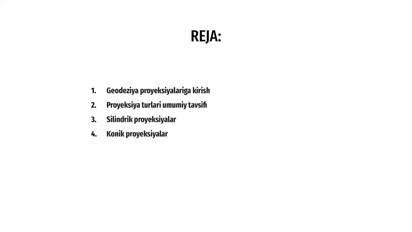 Geodeziya proyeksiyalar turlari va qoʼllanilishi 2