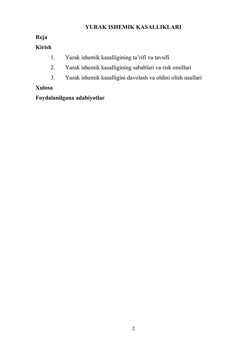 Yurak Ishemik Kasalliklari 2