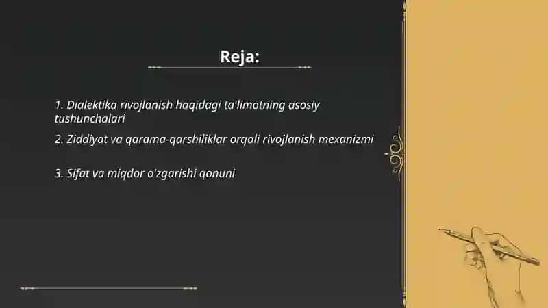 Dialektika rivojlanish haqidagi taʼlimot 2