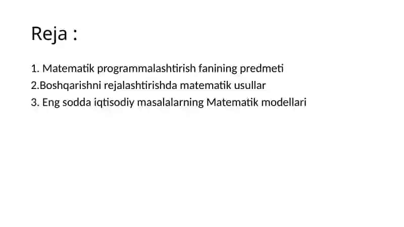 Iqtisodiy masalalarni simpleks usulda yechish 2