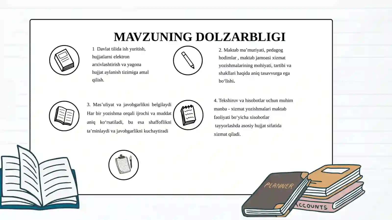Maktabda xizmat yozishmalari bilan ishlash 2