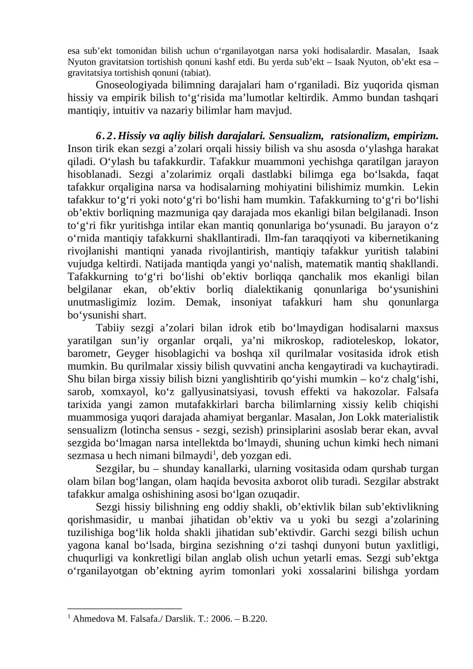 GNOSEOLOGIYA – BILISH FALSAFASI 2