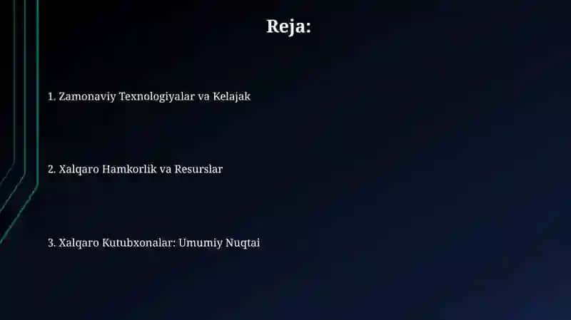 Xalqaro Kutubxonalari 2