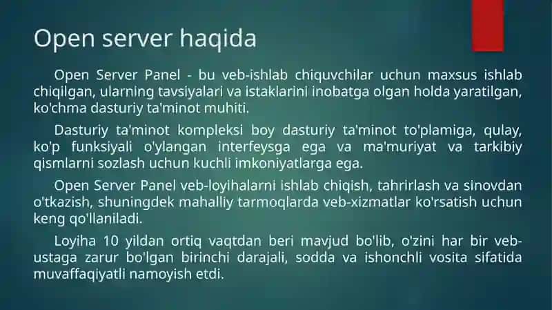 OpenServer Panel 2