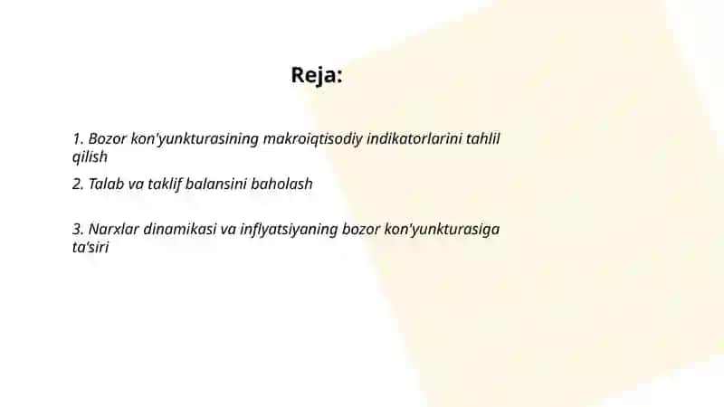 Bozor Kunyukturasini Tahlil Qilish 2