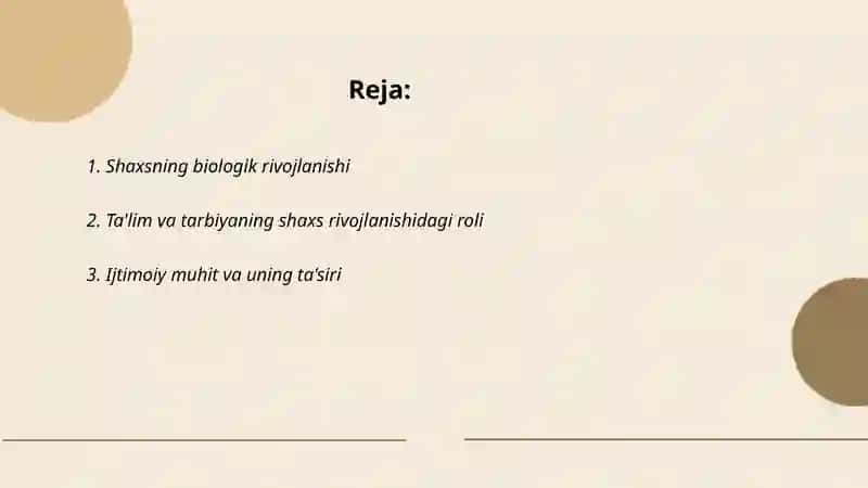 Shaxs rivojlanishining umumiy qonuniyatlari 2