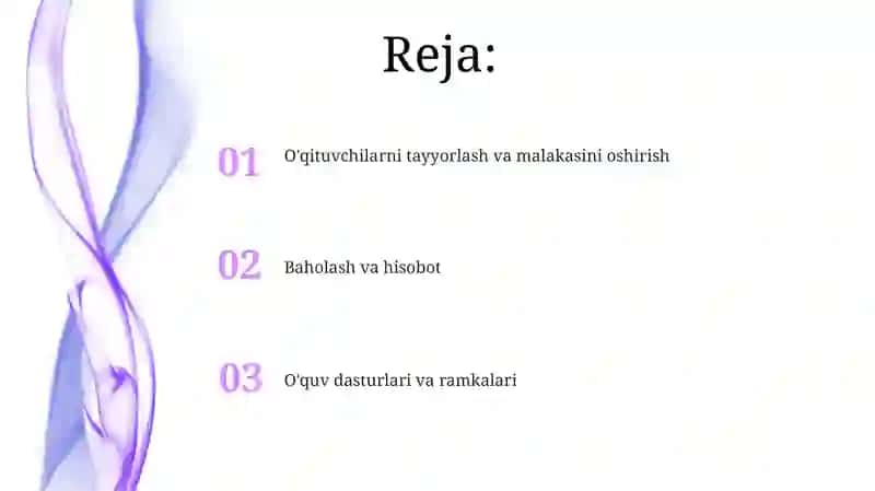 O'quv dasturlari va ramkalari 2