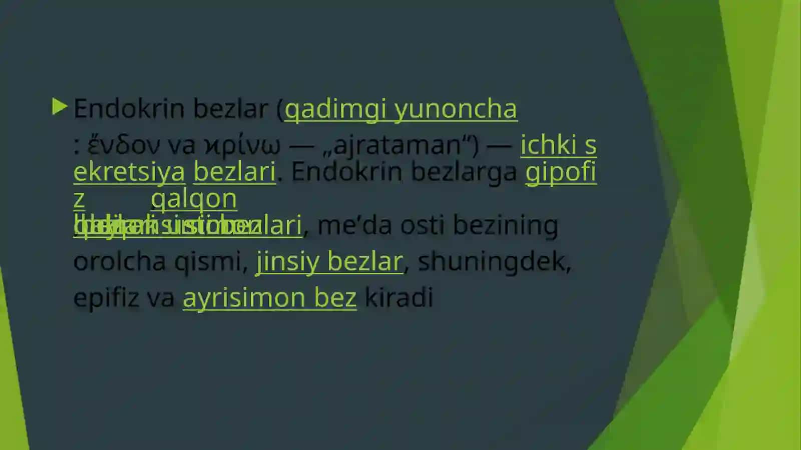 Aralash sekretsiya bezlarini  anatomik atlas tarqatma va multimedia materallar yordamida ôrganish 2