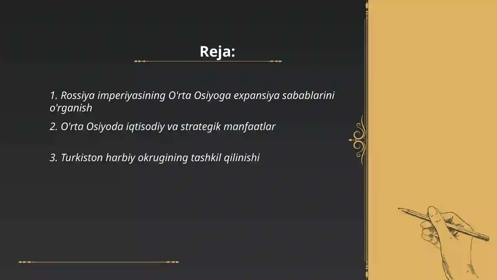 Rossiya imperiyasi tomonidan Oʼrta Osiyoga nisbatan harbiy harakatlarning boshlanishi va borishi 2