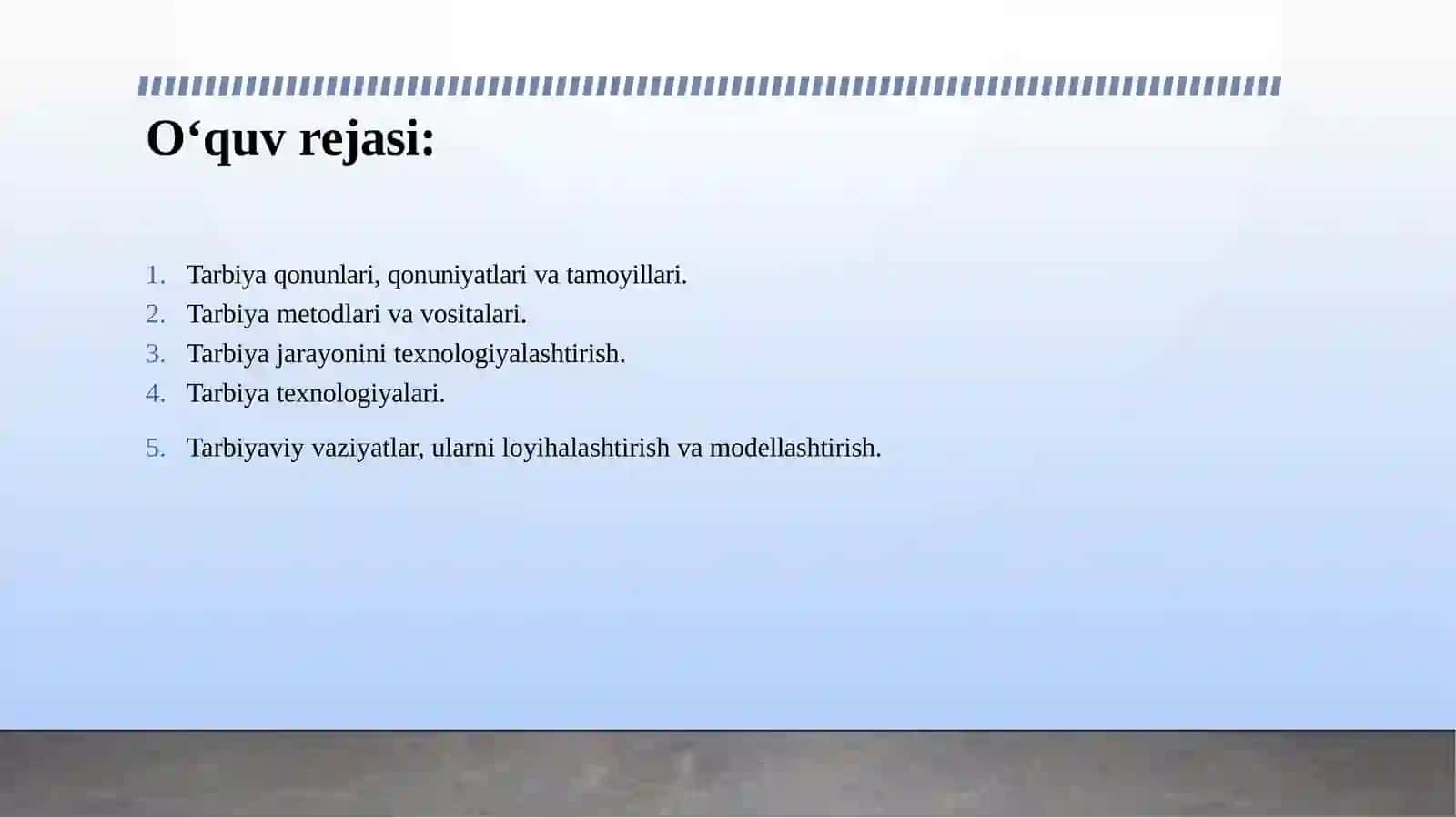 O‘QITUVCHINING TARBIYA TEXNOLOGIYALARI ASOSIDA FAOLIYAT OLIB BORISHI 2