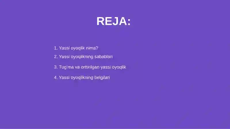 Yassi oyoqlik 2