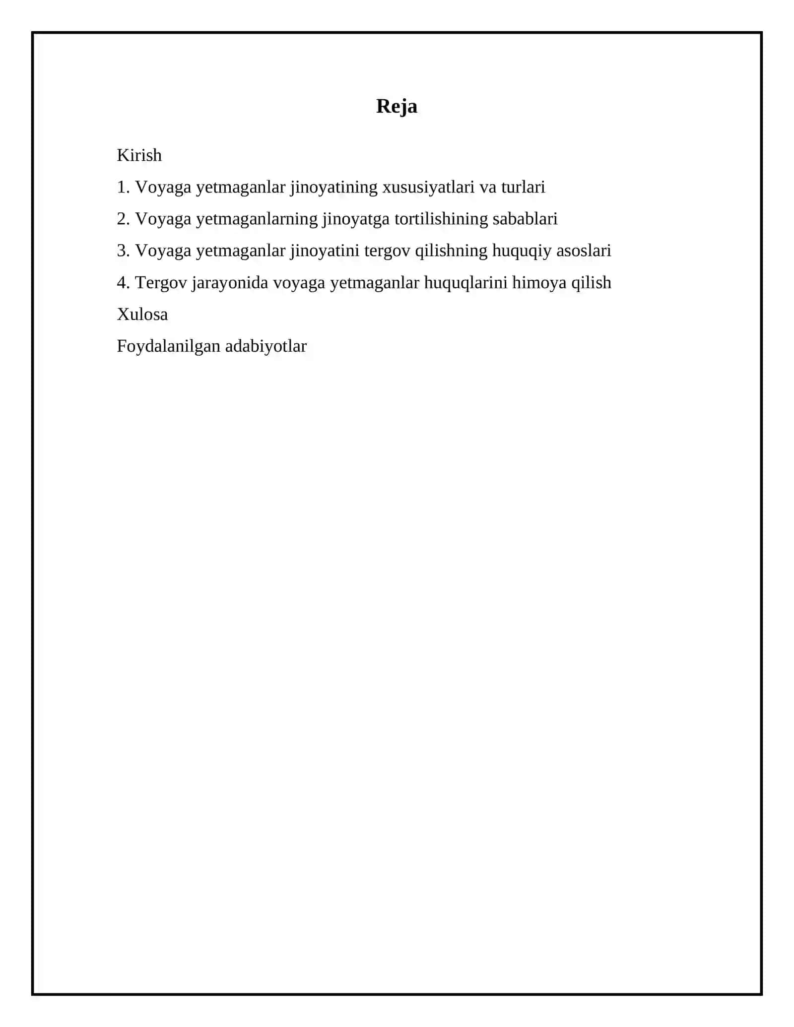 Voyaga yetmaganlar jinoyatini tergov qilish 2