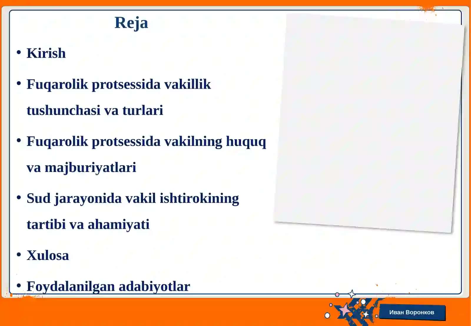 Fuqarolik protsessida vakil ishtiroki 2