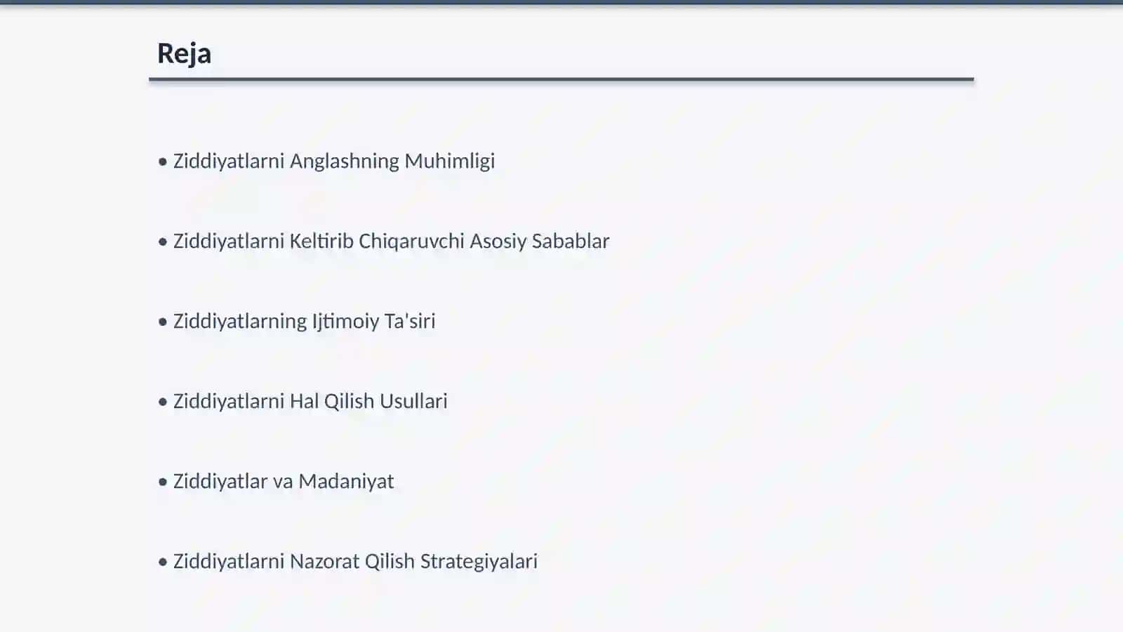 Ziddiyatni Yuzaga Keltiruvchi Vaziyatlar Tahlili 2
