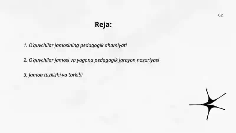 O'quvchilar jamosi -yagona pedagogik jarayonning asosiy shakli 2