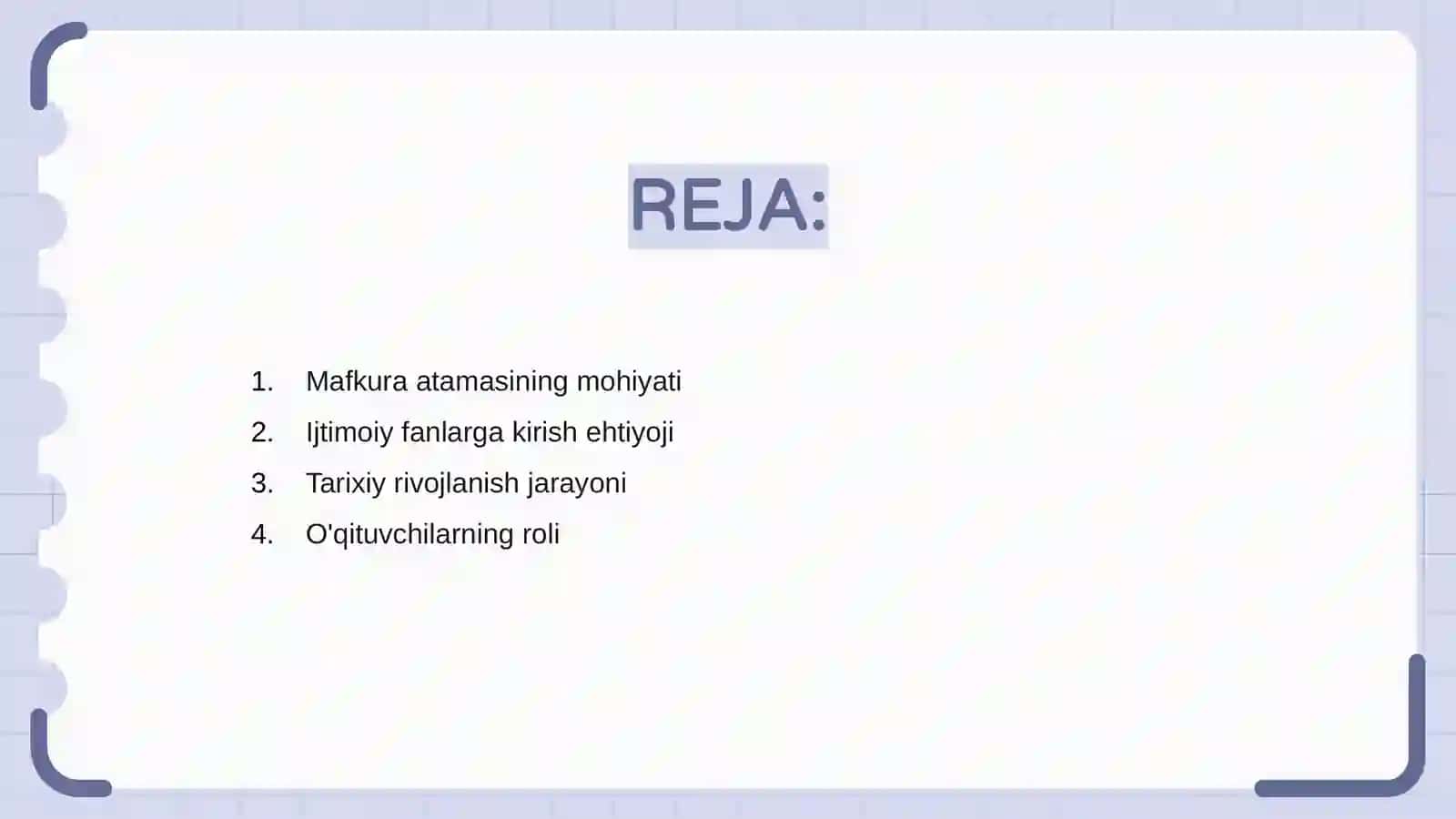 Mafkura atamasini ijtimoiy fanlarga kiritiliashi 2