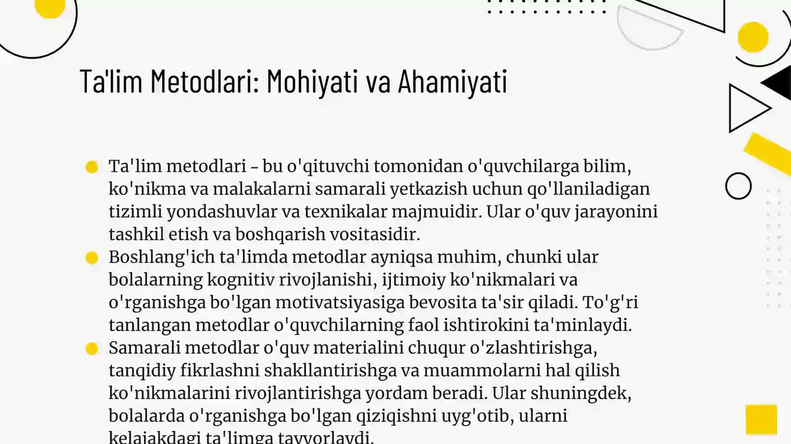 Boshlang‘ich Ta'limda Samarali Metodlar 2