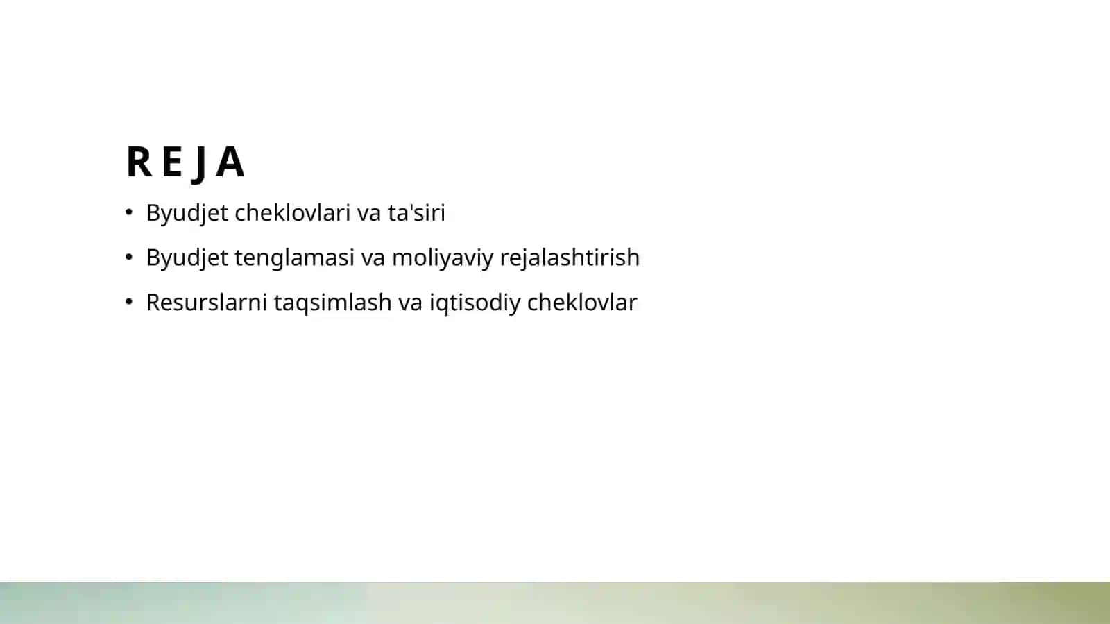 Byudjet cheklanganligi va byudjet tenglamasi 2