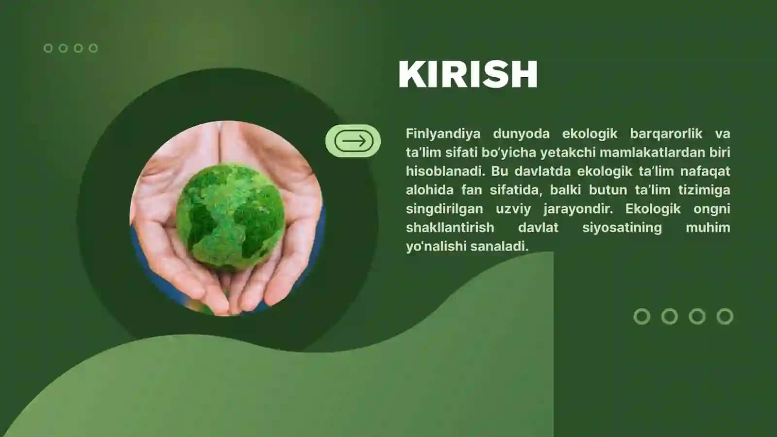 FINLYANDIYA EKOLOGIK TA’LIM VA TARBIYA TIZIMI 2