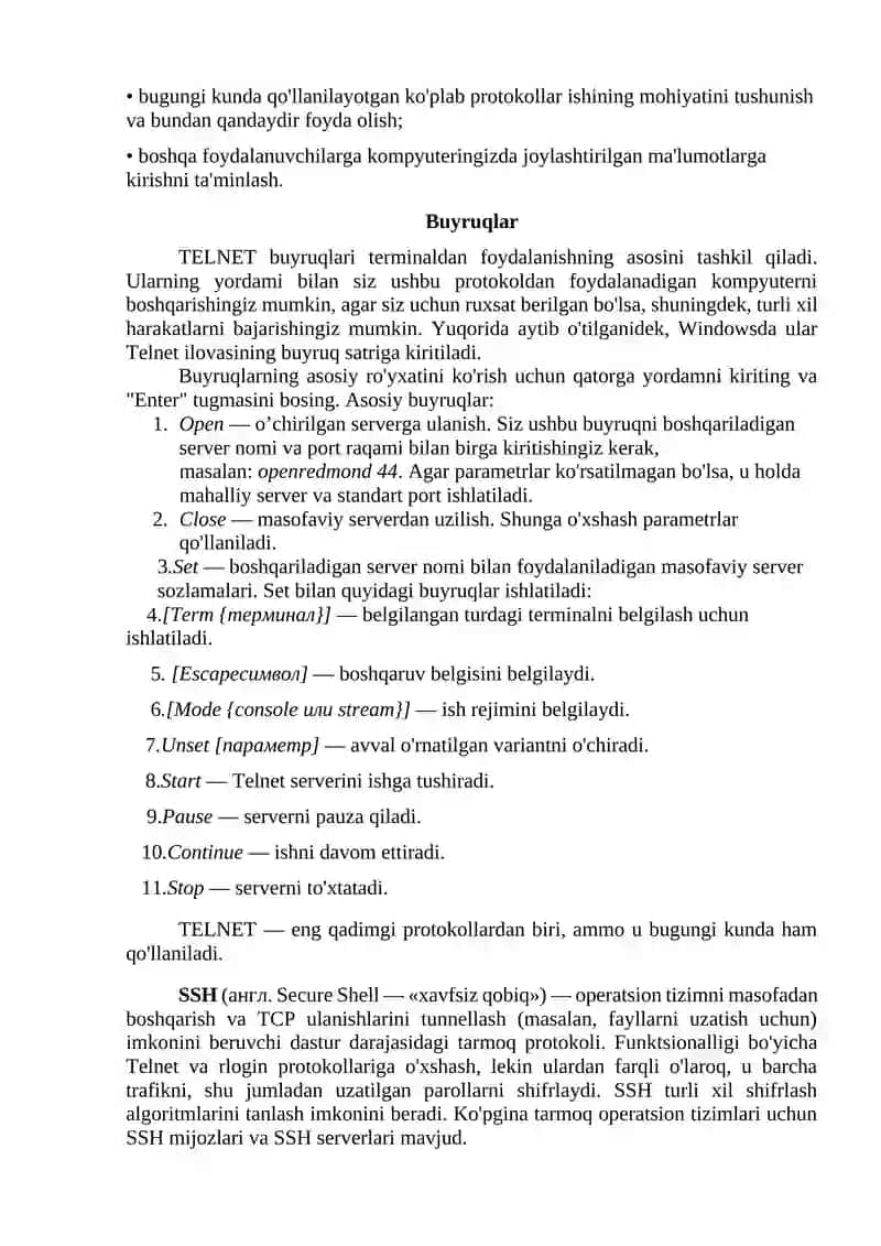 Telnet, ssh sozlash Cisco packet trecerda 2