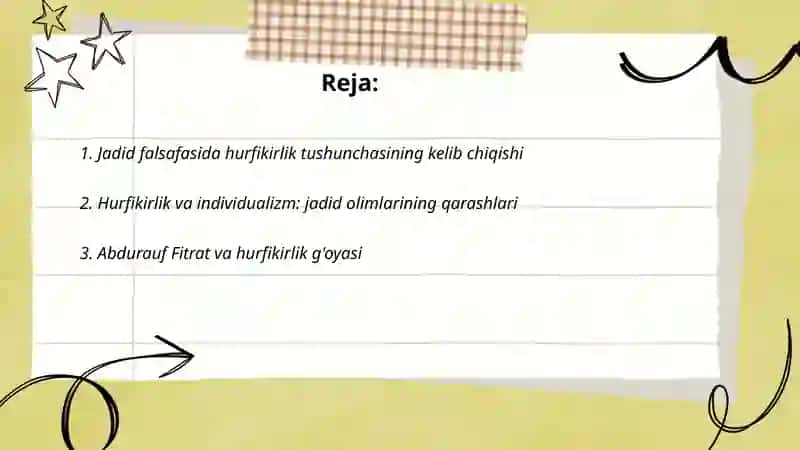 Jadid falsafasida hurfikirlik 2