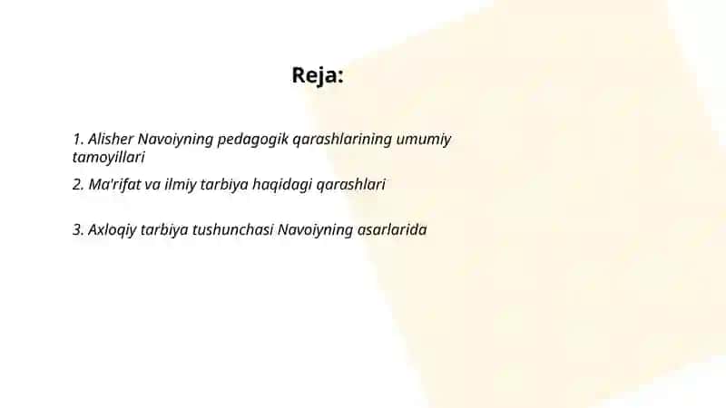 Alisher Navoiyning pedagogik qarashlari 2