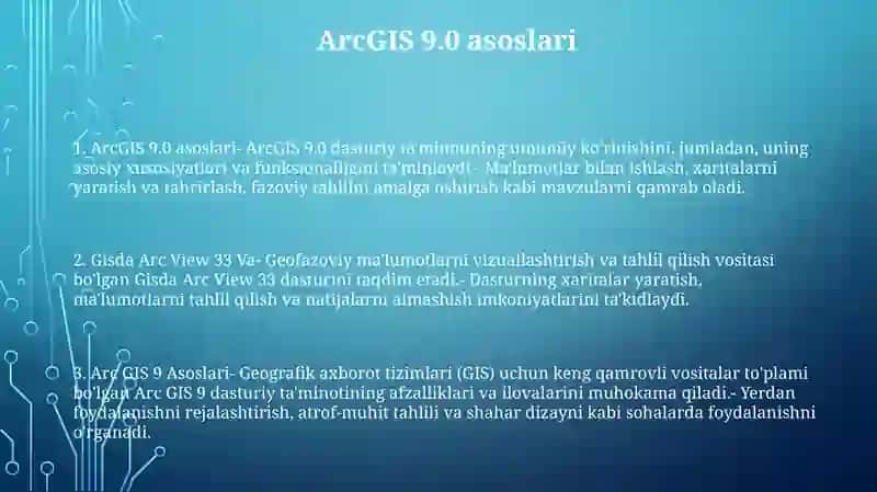 Gisda Arc View 33 Va Arc Gis 9 Asoslari 2