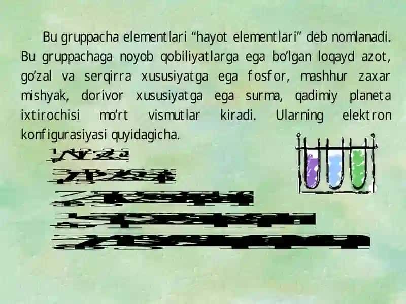Beshinchi guruxning p - elementlari 2