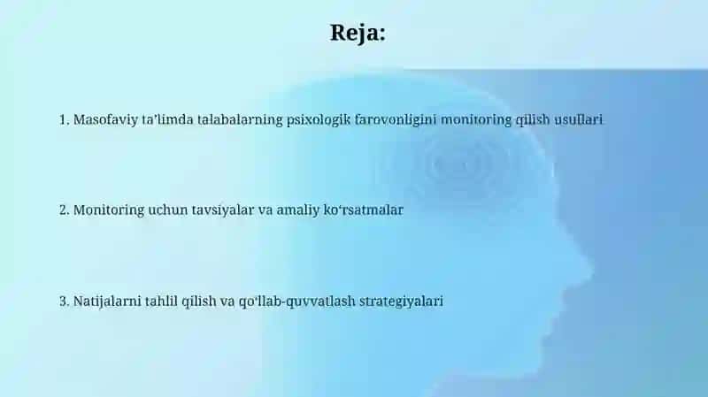 Masofaviy taʼlimda talabalarning psixologik farovonligini monitoring qilish usullari 2