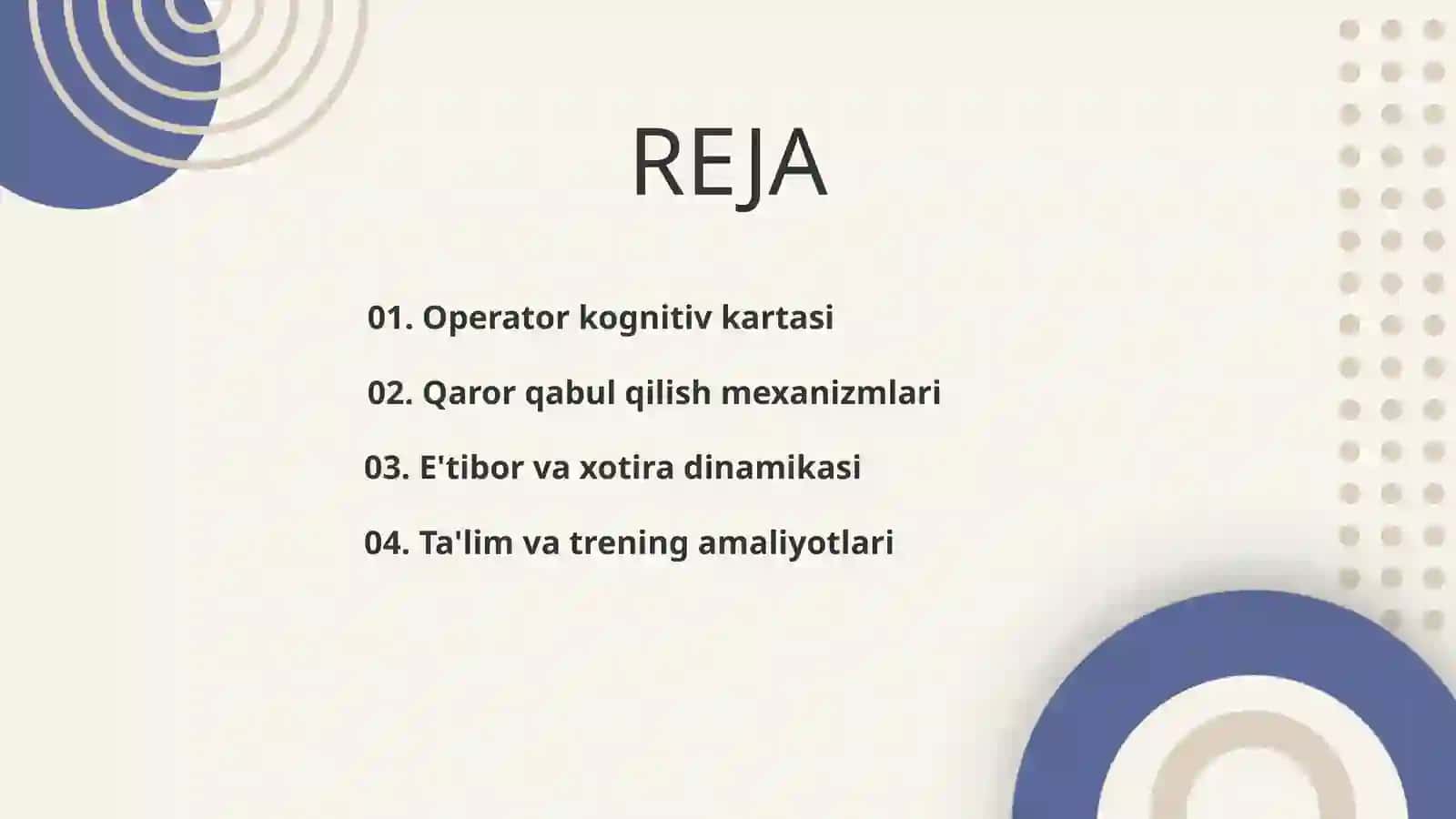 Operatorning faoliyatida bilish jarayonlarining o’rni 2