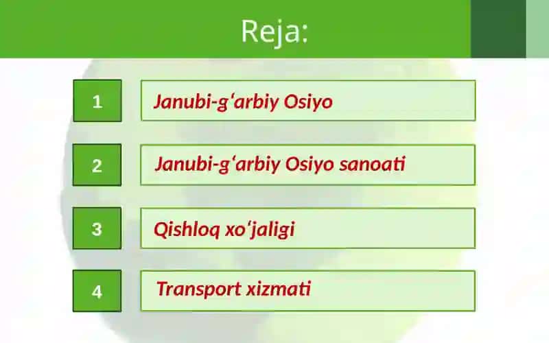 Janubi-g‘arbiy Osiyo chizmalari 2