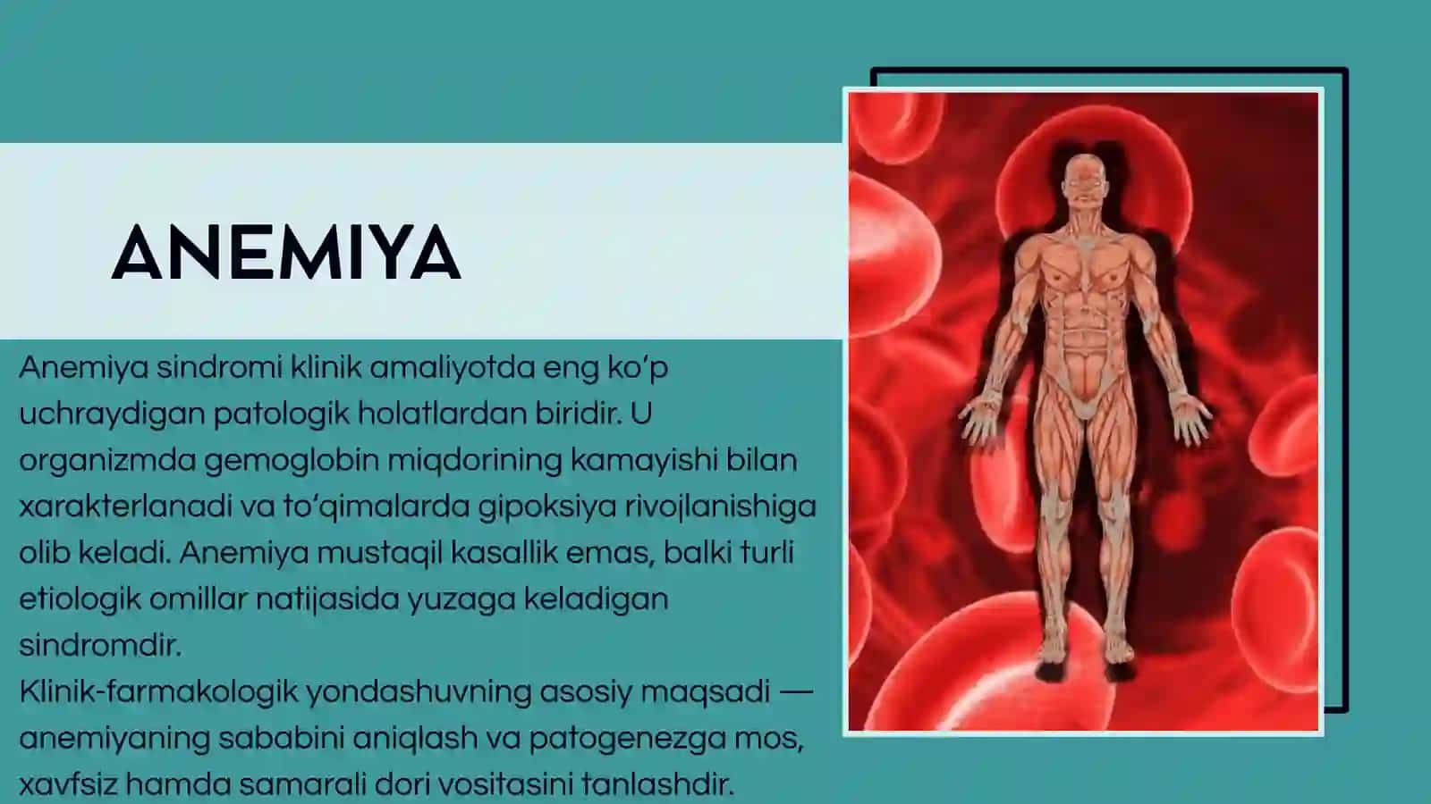 Anemiya sindromini rasional davolashga klinik-farmakologik yondoshuv. 2