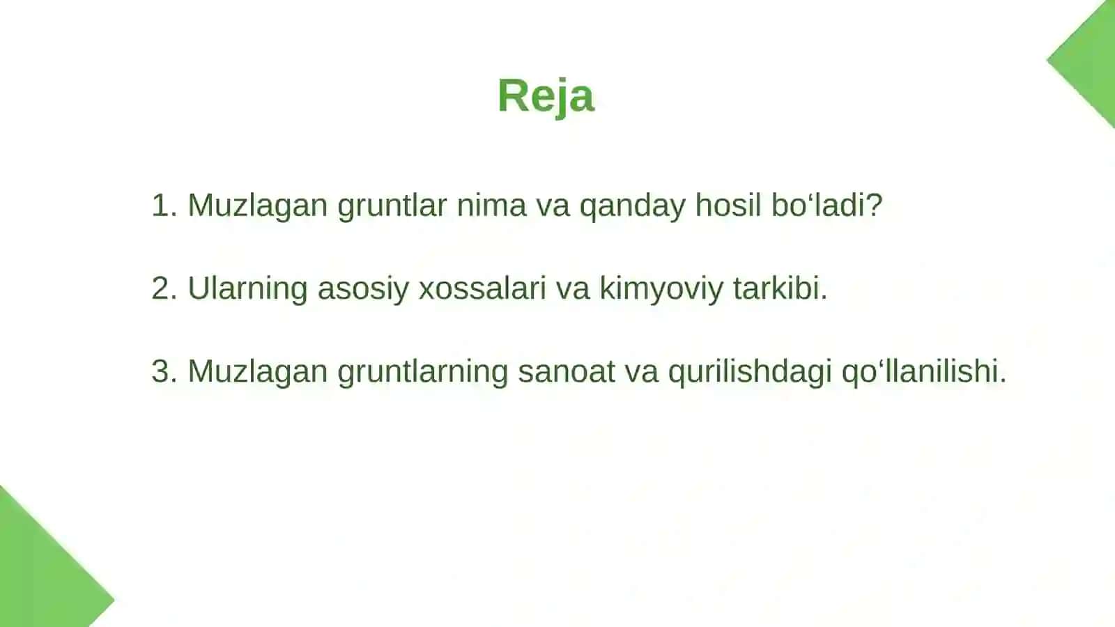 Muzlagan gruntlar va ularni xossalari 2