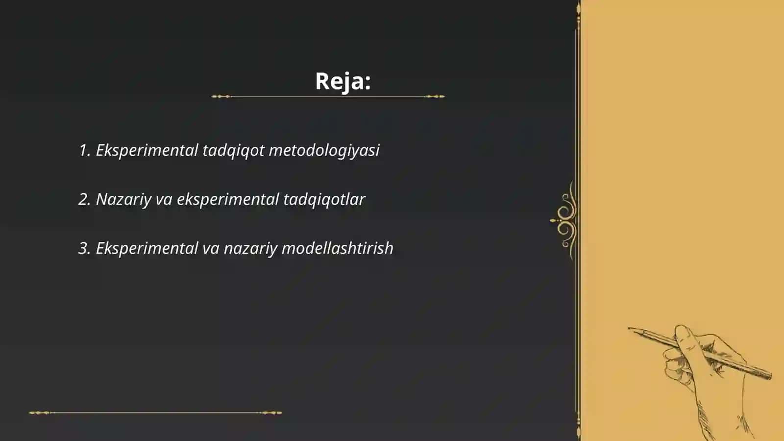Eksperimental tadqiqot metodologiyasi 2